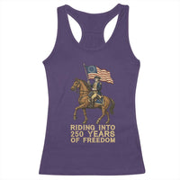 George Washington Racerback Tank Top Riding Into 250 Years Of Freedom