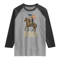George Washington Raglan Shirt Riding Into 250 Years Of Freedom