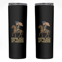 George Washington Skinny Tumbler Riding Into 250 Years Of Freedom