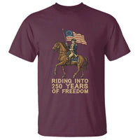 George Washington T Shirt Riding Into 250 Years Of Freedom