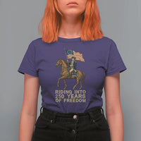 George Washington T Shirt For Women Riding Into 250 Years Of Freedom
