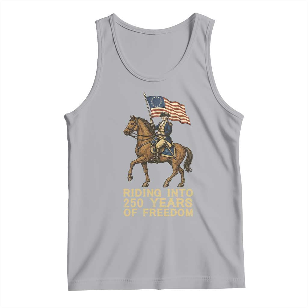 George Washington Tank Top Riding Into 250 Years Of Freedom