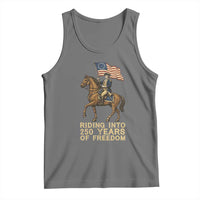 George Washington Tank Top Riding Into 250 Years Of Freedom