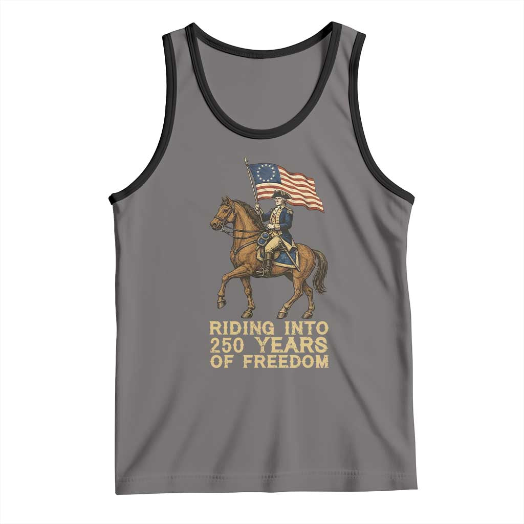George Washington Tank Top Riding Into 250 Years Of Freedom