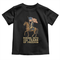 George Washington Toddler T Shirt Riding Into 250 Years Of Freedom