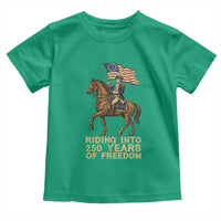 George Washington Toddler T Shirt Riding Into 250 Years Of Freedom