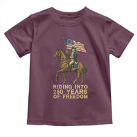 George Washington Toddler T Shirt Riding Into 250 Years Of Freedom