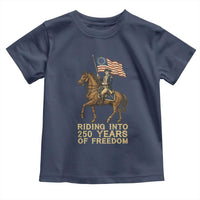 George Washington Toddler T Shirt Riding Into 250 Years Of Freedom