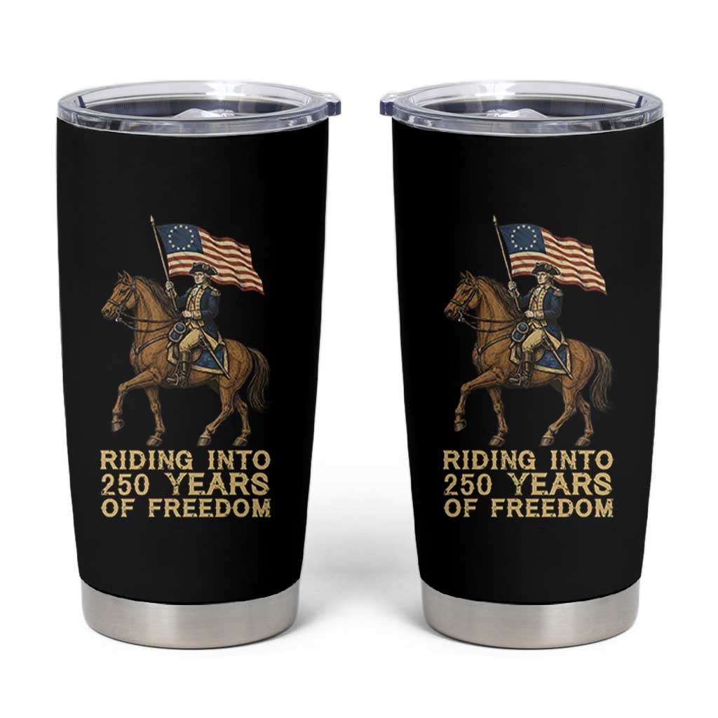 George Washington Tumbler Cup Riding Into 250 Years Of Freedom