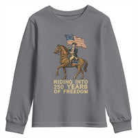 George Washington Youth Sweatshirt Riding Into 250 Years Of Freedom