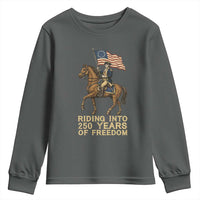 George Washington Youth Sweatshirt Riding Into 250 Years Of Freedom