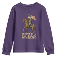 George Washington Youth Sweatshirt Riding Into 250 Years Of Freedom