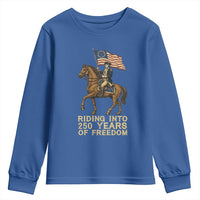 George Washington Youth Sweatshirt Riding Into 250 Years Of Freedom