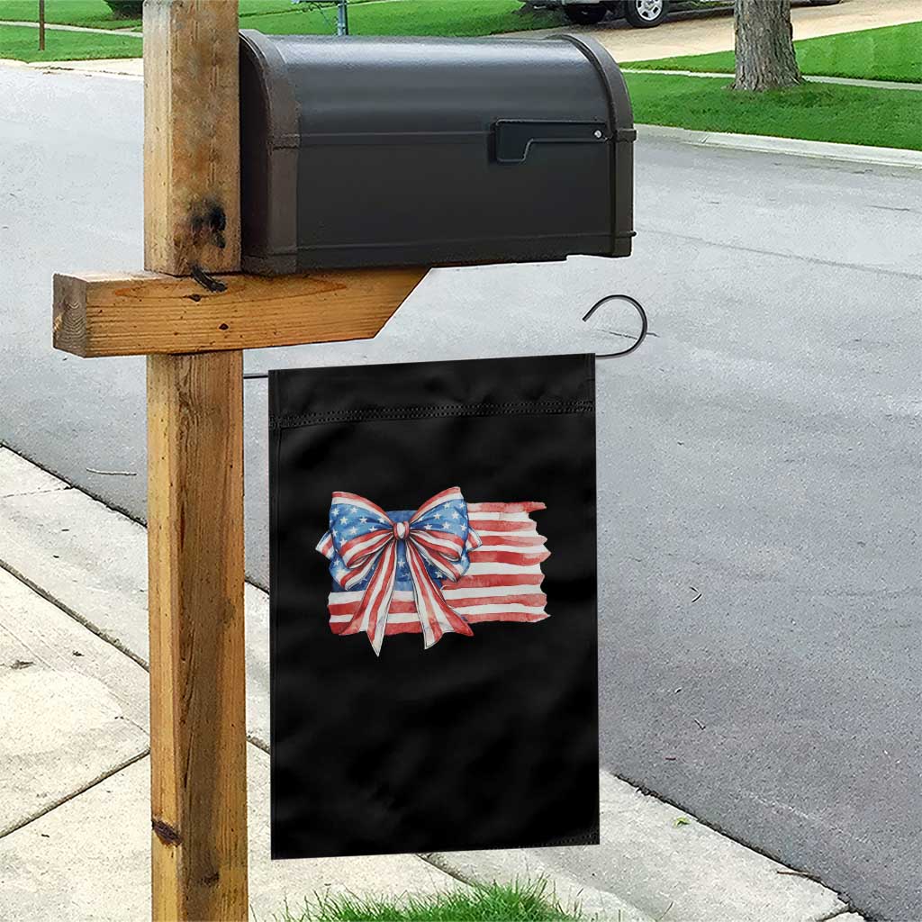 Patriotic American Flag Bow Garden Flag Gift For Women
