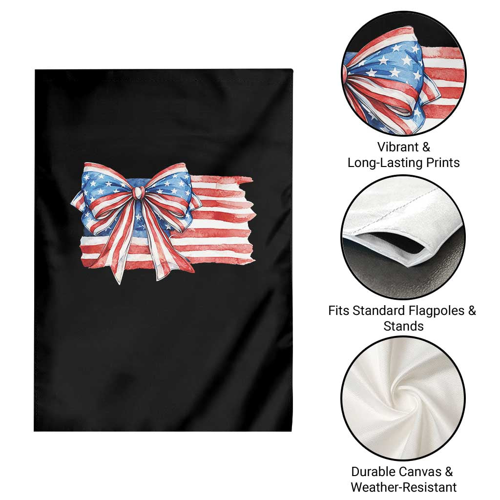 Patriotic American Flag Bow Garden Flag Gift For Women