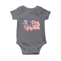 Patriotic American Flag Bow Baby Onesie Gift For Women