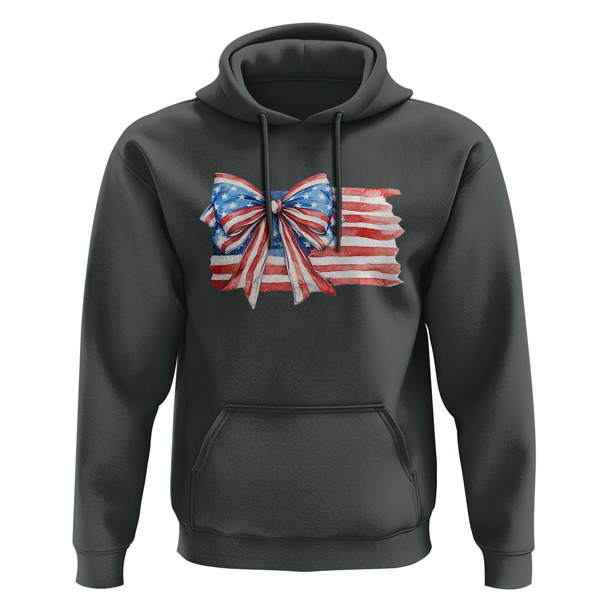 Patriotic American Flag Bow Hoodie Gift For Women