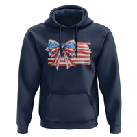Patriotic American Flag Bow Hoodie Gift For Women