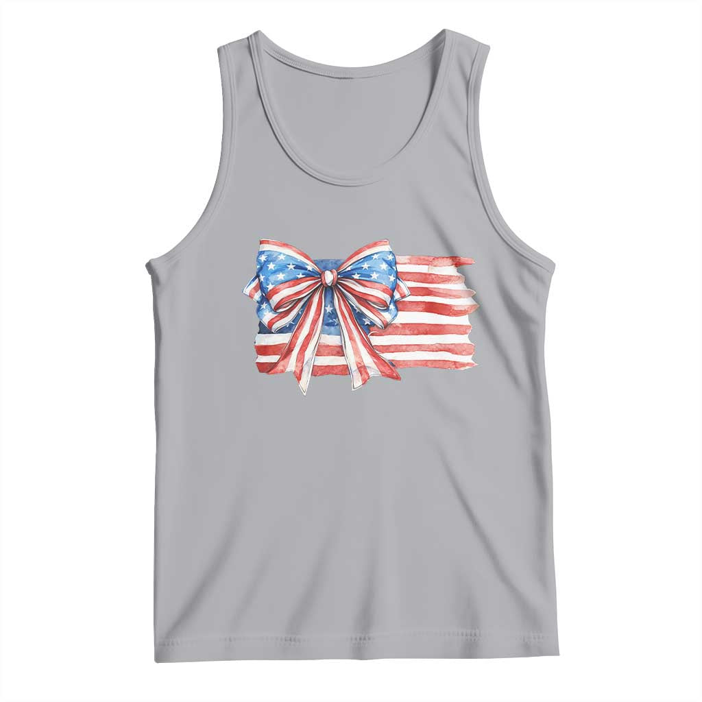 Patriotic American Flag Bow Tank Top Gift For Women