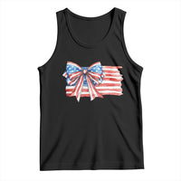 Patriotic American Flag Bow Tank Top Gift For Women