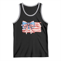 Patriotic American Flag Bow Tank Top Gift For Women