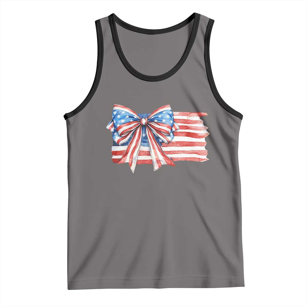 Patriotic American Flag Bow Tank Top Gift For Women