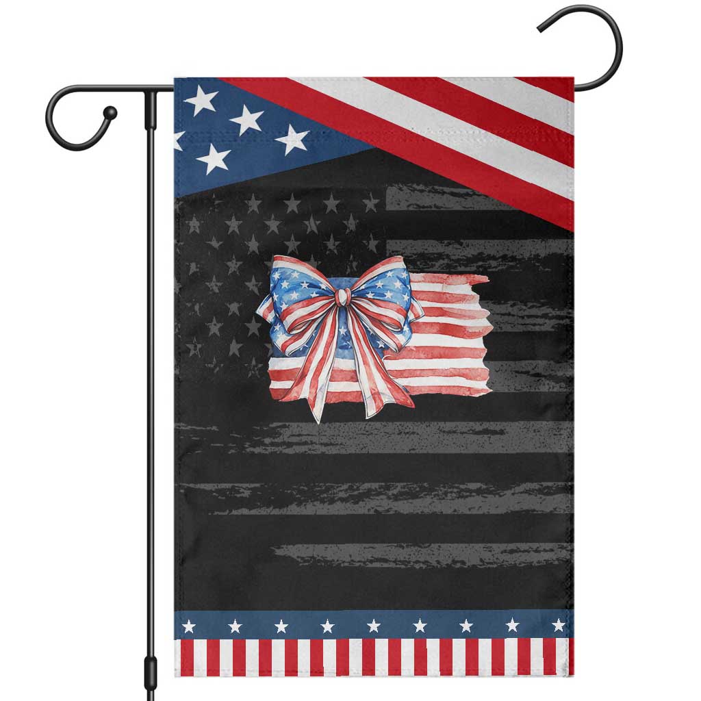 Patriotic American Flag Bow Garden Flag Gift For Women