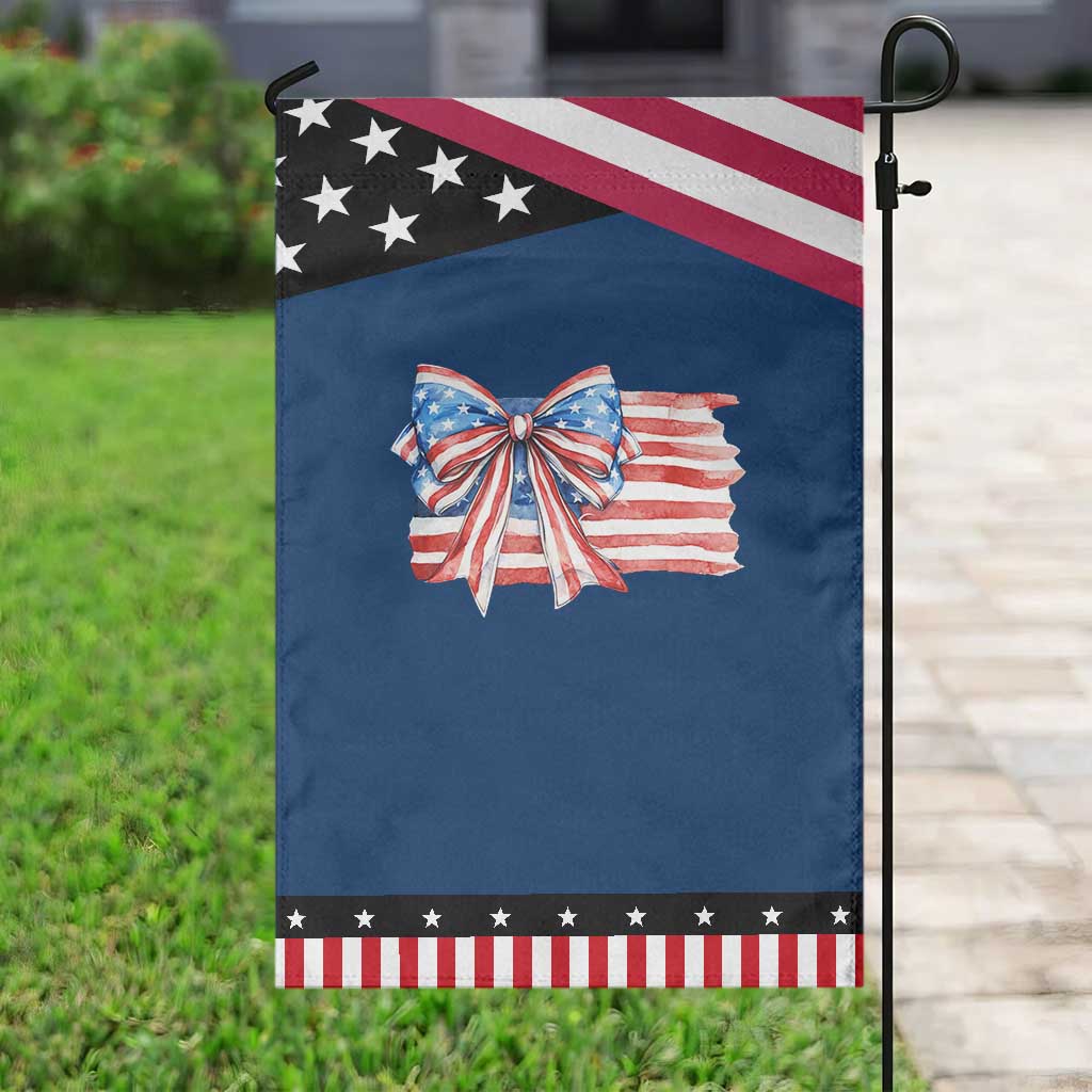 Patriotic American Flag Bow Garden Flag Gift For Women