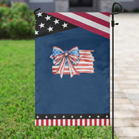 Patriotic American Flag Bow Garden Flag Gift For Women