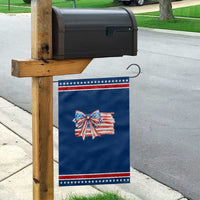 Patriotic American Flag Bow Garden Flag Gift For Women