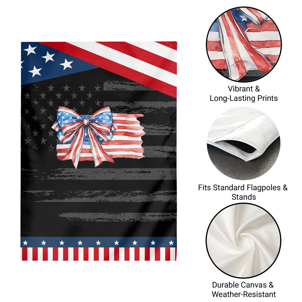 Patriotic American Flag Bow Garden Flag Gift For Women
