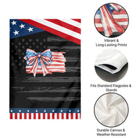 Patriotic American Flag Bow Garden Flag Gift For Women