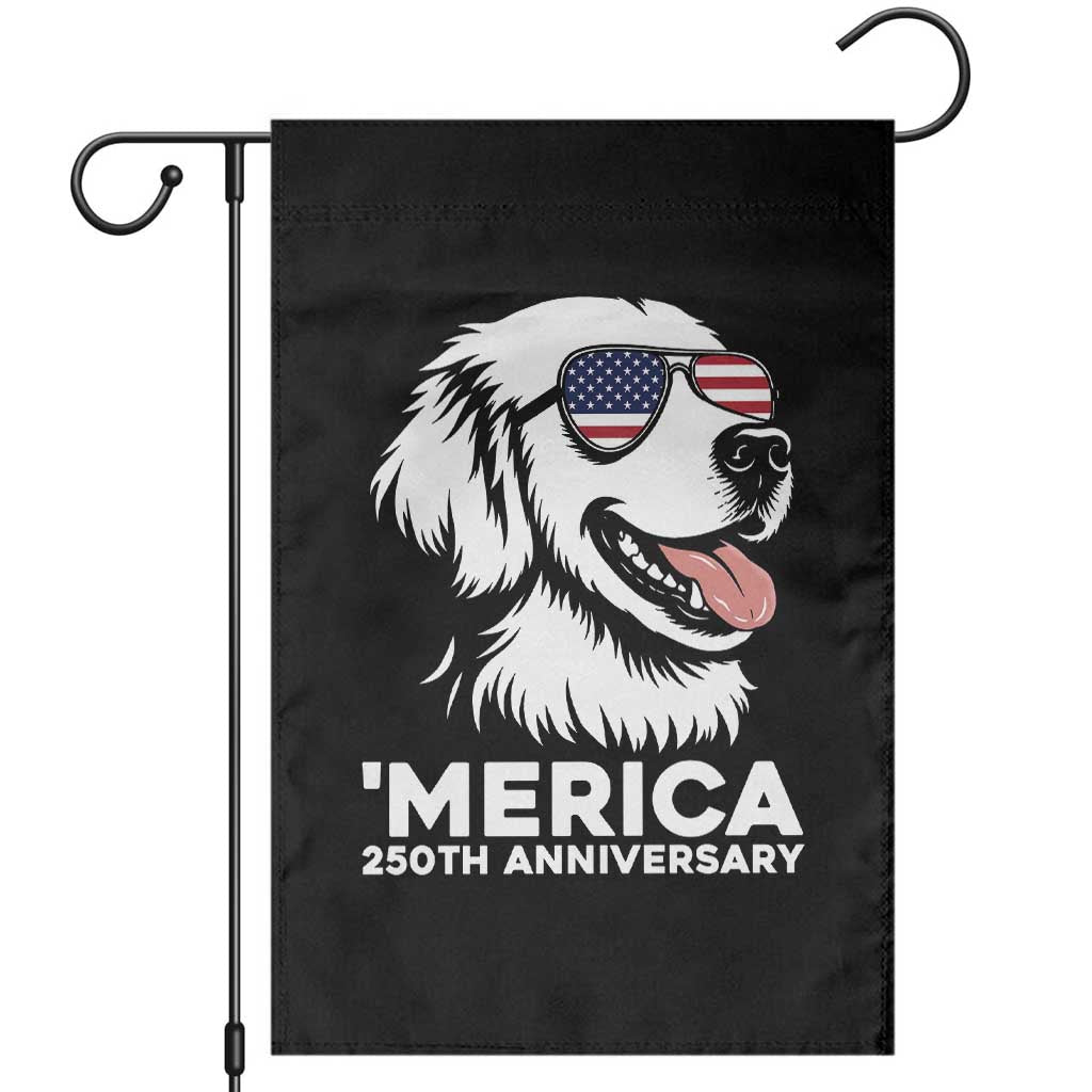 Merica Golden Retriever Lover Garden Flag 250th Anniversary Gift