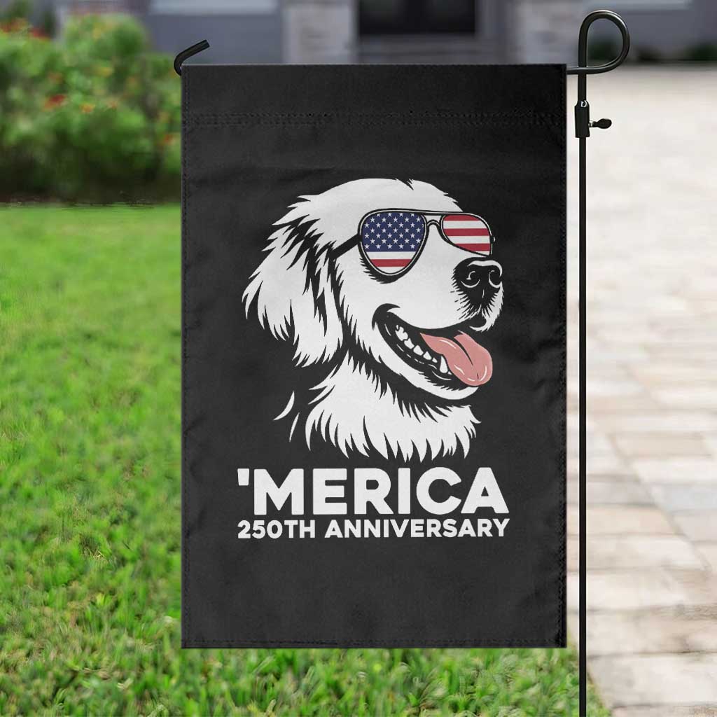 Merica Golden Retriever Lover Garden Flag 250th Anniversary Gift