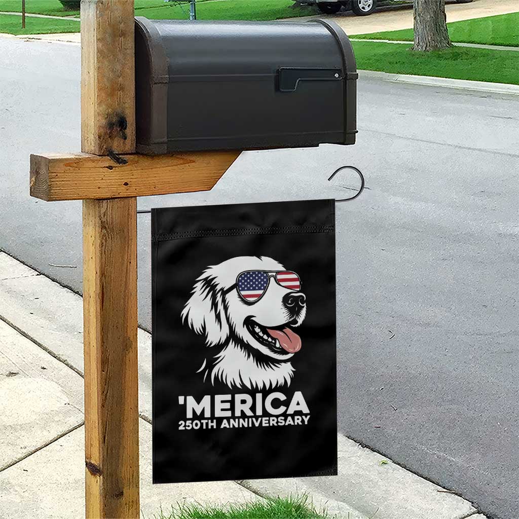 Merica Golden Retriever Lover Garden Flag 250th Anniversary Gift