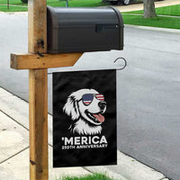 Merica Golden Retriever Lover Garden Flag 250th Anniversary Gift