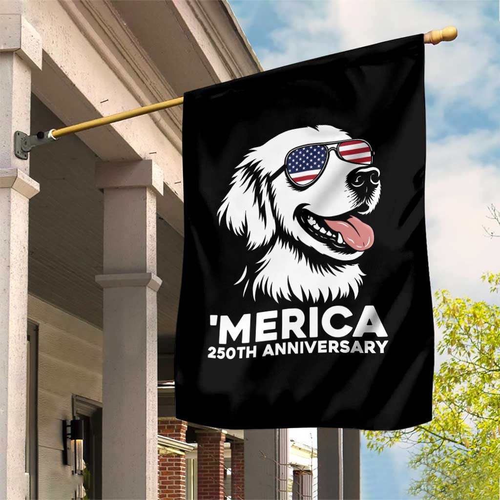 Merica Golden Retriever Lover Garden Flag 250th Anniversary Gift