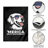 Merica Golden Retriever Lover Garden Flag 250th Anniversary Gift