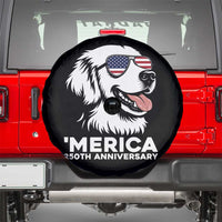 Merica Golden Retriever Lover Spare Tire Cover 250th Anniversary Gift