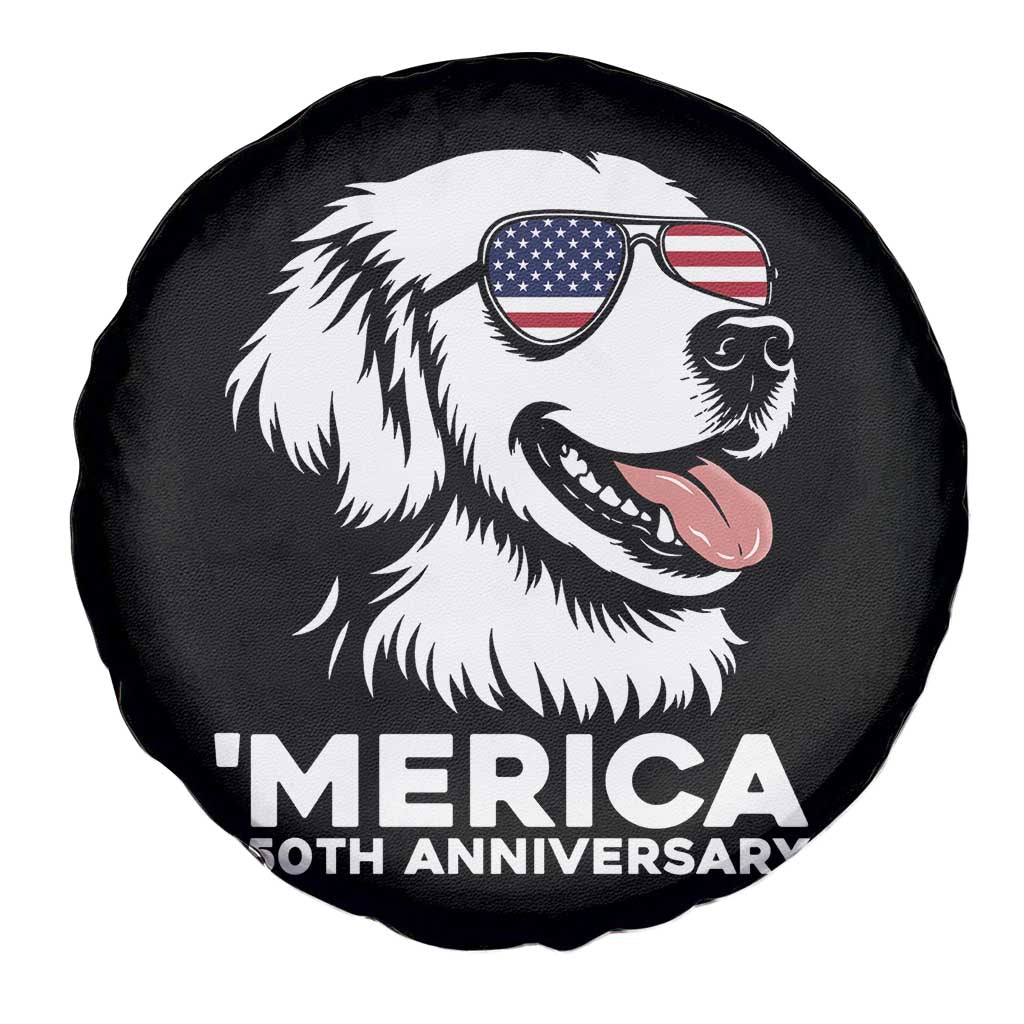 Merica Golden Retriever Lover Spare Tire Cover 250th Anniversary Gift