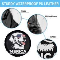 Merica Golden Retriever Lover Spare Tire Cover 250th Anniversary Gift