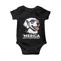 Merica Golden Retriever Lover Baby Onesie 250th Anniversary Gift
