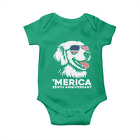 Merica Golden Retriever Lover Baby Onesie 250th Anniversary Gift