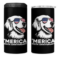 Merica Golden Retriever Lover 4 in 1 Can Cooler Tumbler 250th Anniversary Gift