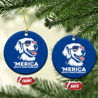 Merica Golden Retriever Lover Ceramic Ornament 250th Anniversary Gift