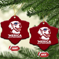 Merica Golden Retriever Lover Ceramic Ornament 250th Anniversary Gift