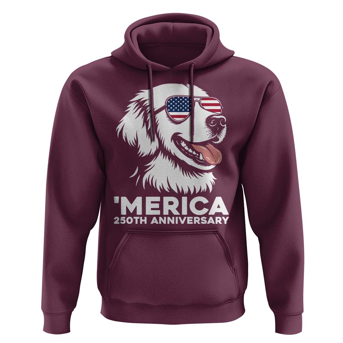 Merica Golden Retriever Lover Hoodie 250th Anniversary Gift