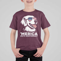 Merica Golden Retriever Lover T Shirt For Kid 250th Anniversary Gift