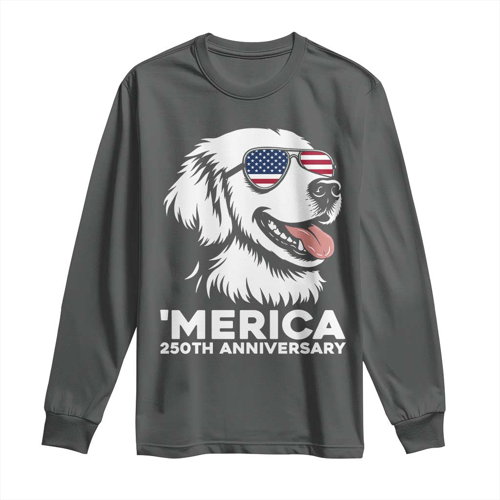 Merica Golden Retriever Lover Long Sleeve Shirt 250th Anniversary Gift