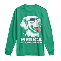 Merica Golden Retriever Lover Long Sleeve Shirt 250th Anniversary Gift